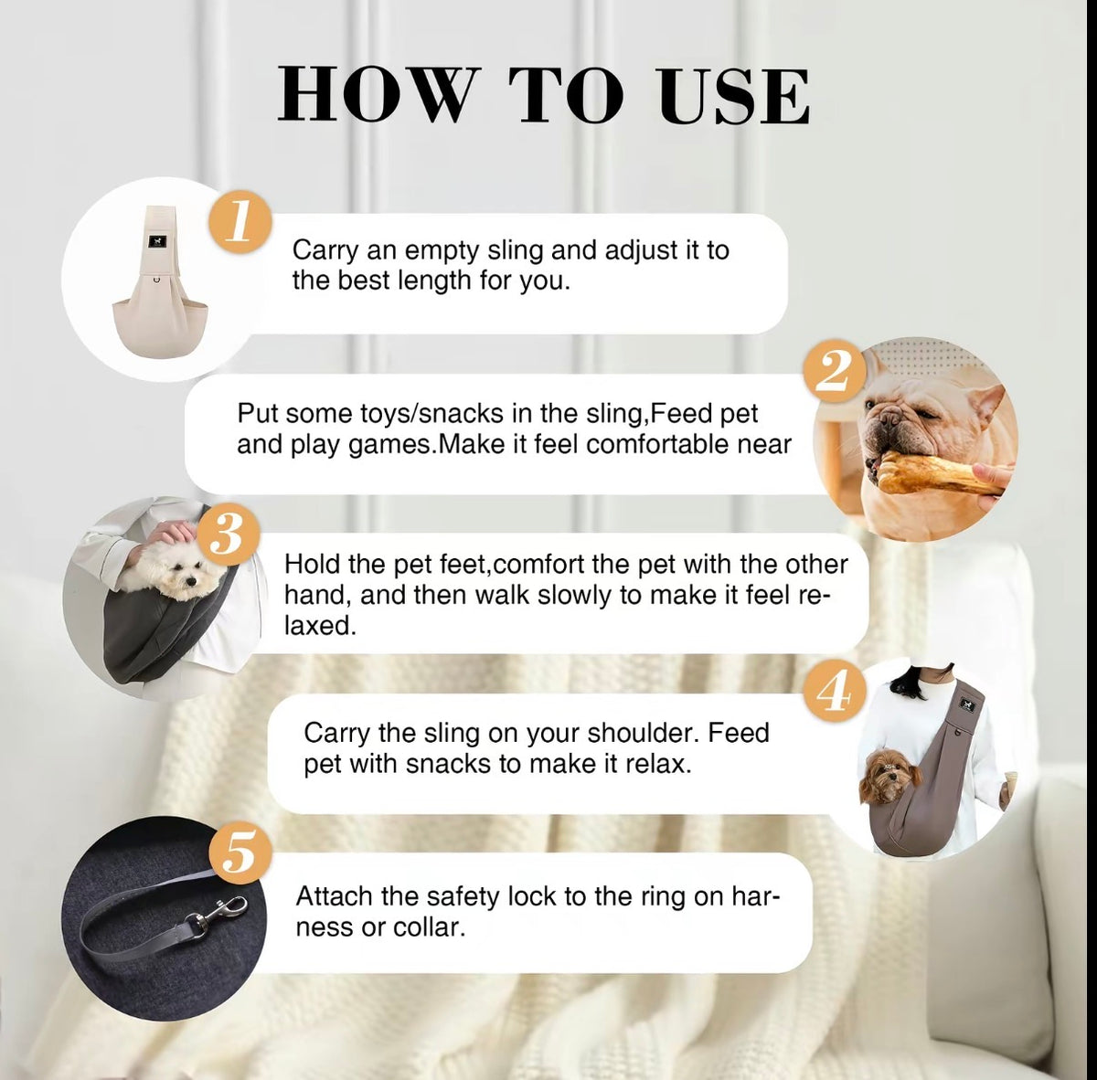 Hands-Free Dog Sling Carrier