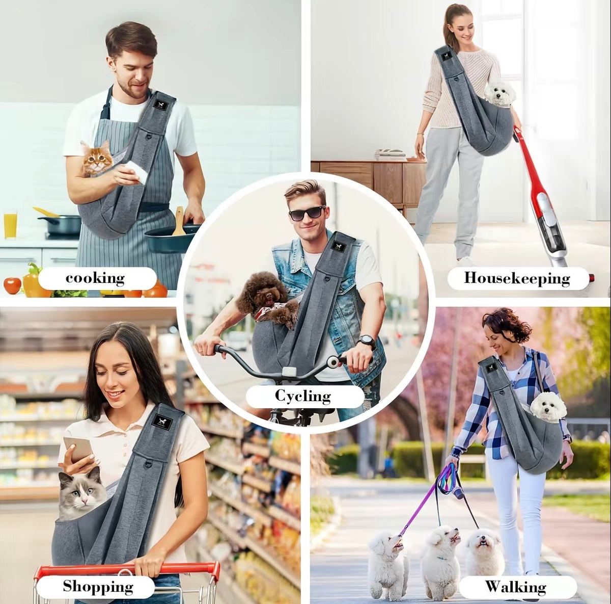 Hands-Free Dog Sling Carrier