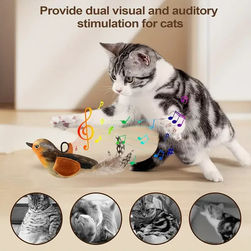 Interactive Flapping Sparrow Cat Toy