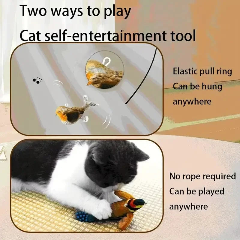 Interactive Flapping Sparrow Cat Toy