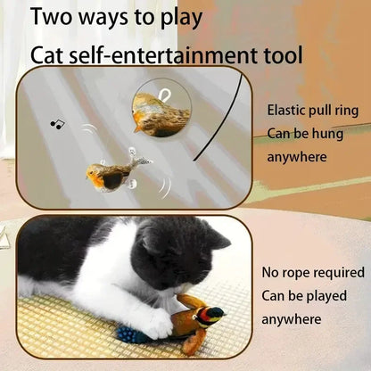 Interactive Flapping Sparrow Cat Toy
